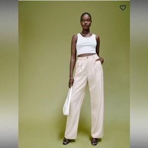 Reformation Mason Pant | Oyster | Size 6 | Capsule Wardrobe